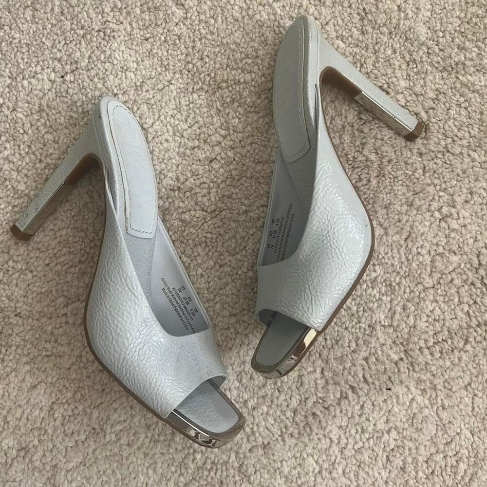 Dkny Women's Blue and Silver Mules